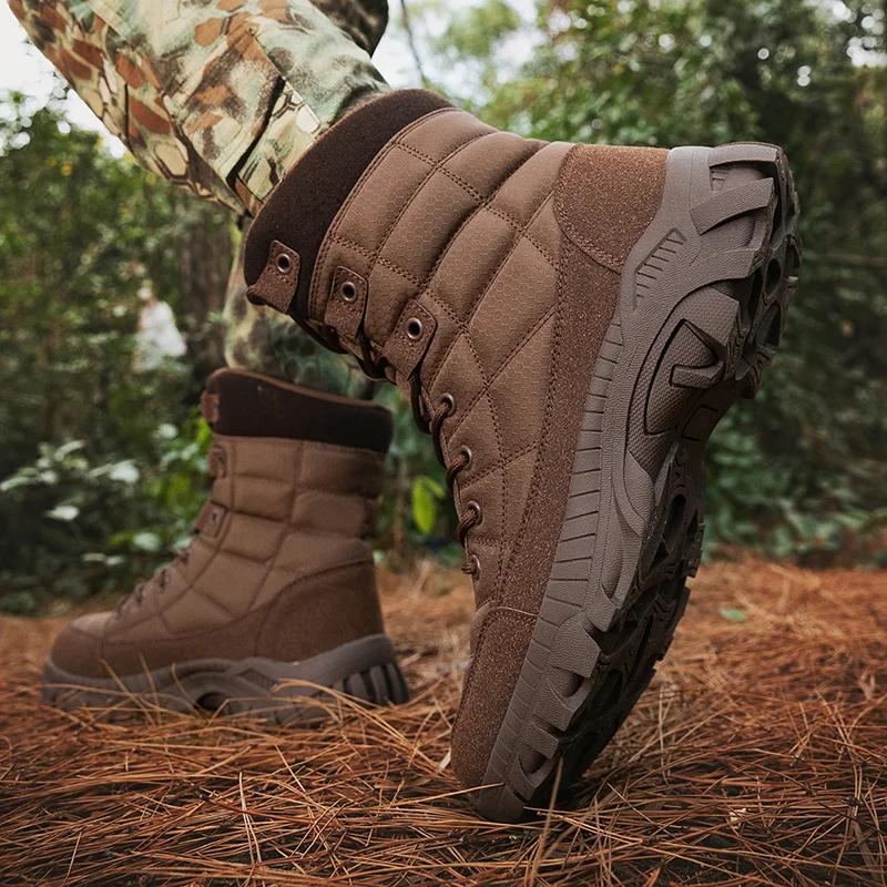 Men's Hiking shoes Comfortable Breathable Wear-Resistant Non-slip Outdoor Field Training Boots Spring and Autumn Main Large Size