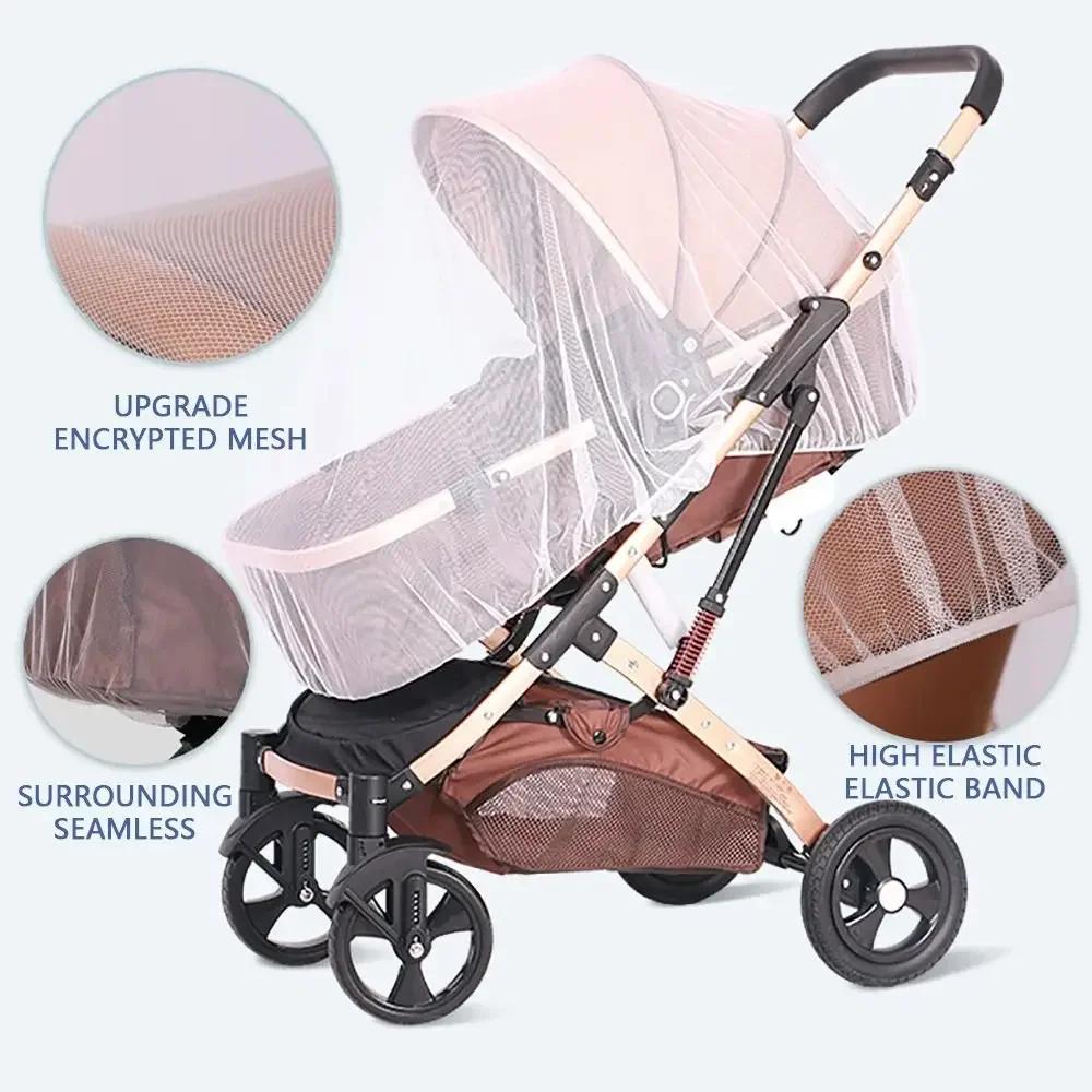 New Breathable Pushchair Mosquito Net Folding Lightweight Infant Protection Mesh Insect Shield Net Mesh Outdoor
