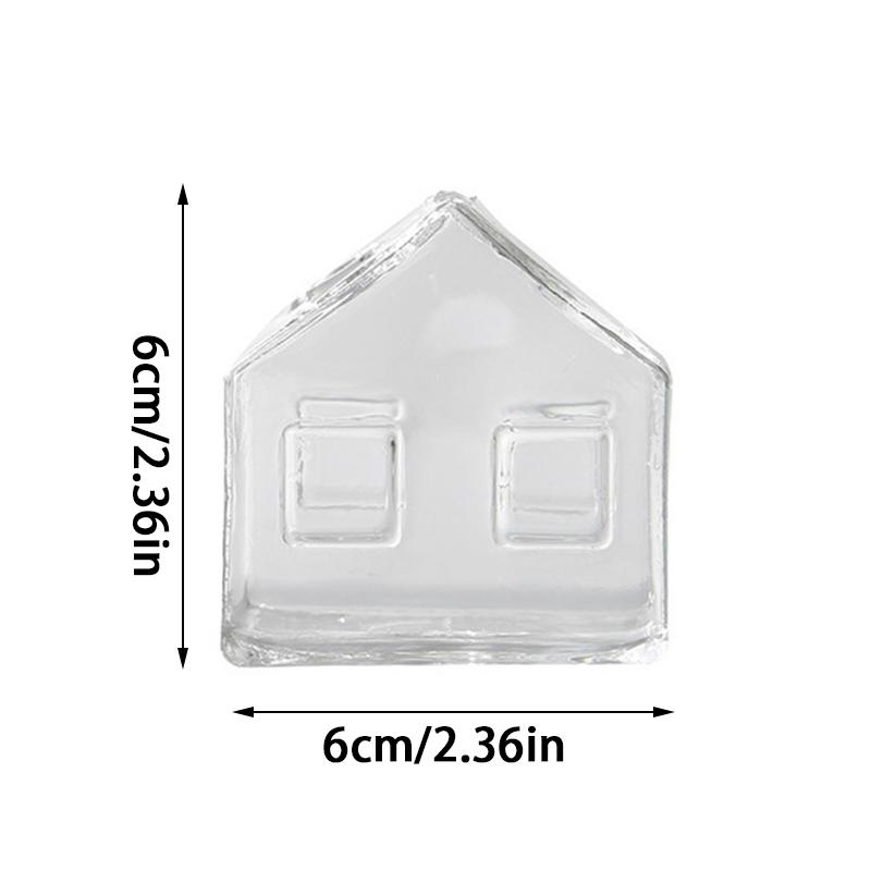 Nordic Style Houses Transparent Vases Container Bottle Plant Arrangement Glass Table Flower Pot Desktop Decor
