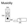 Musiclily Pro String Bridge Replacement for Floyd Rose Black 10.8mm 1st/6th Saddles, Original/Special,