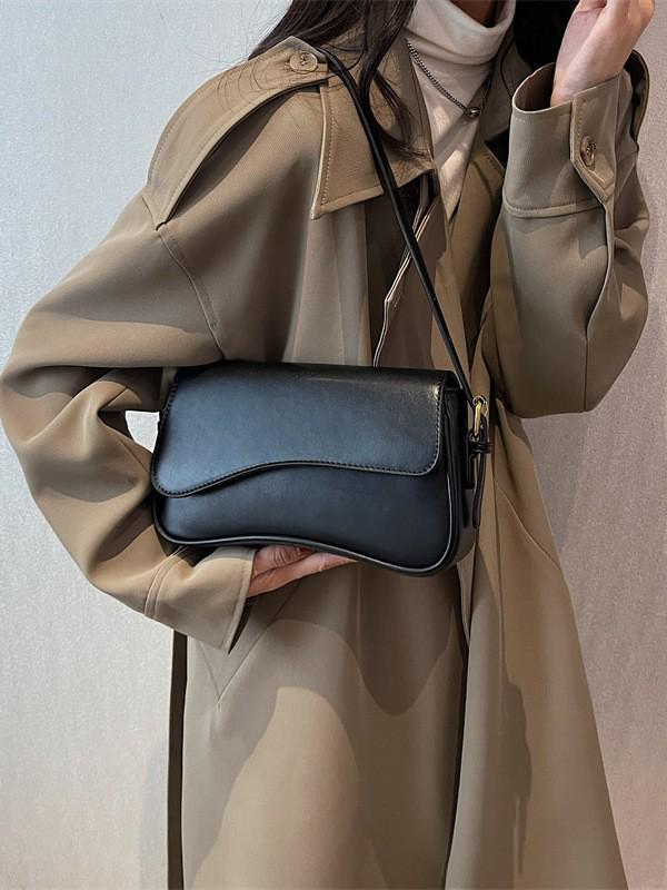 Vintage Torebka Crossbody w Stylu Hong Kong z Teksturowanej Skóry - Damska Modna 2025 Moda Koreańska