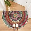 Bohemian Style Semi Circular Entry Rug Ethnic Geometric Entryway Living Room Ins Style Home Decor Non Slip Floor Mats