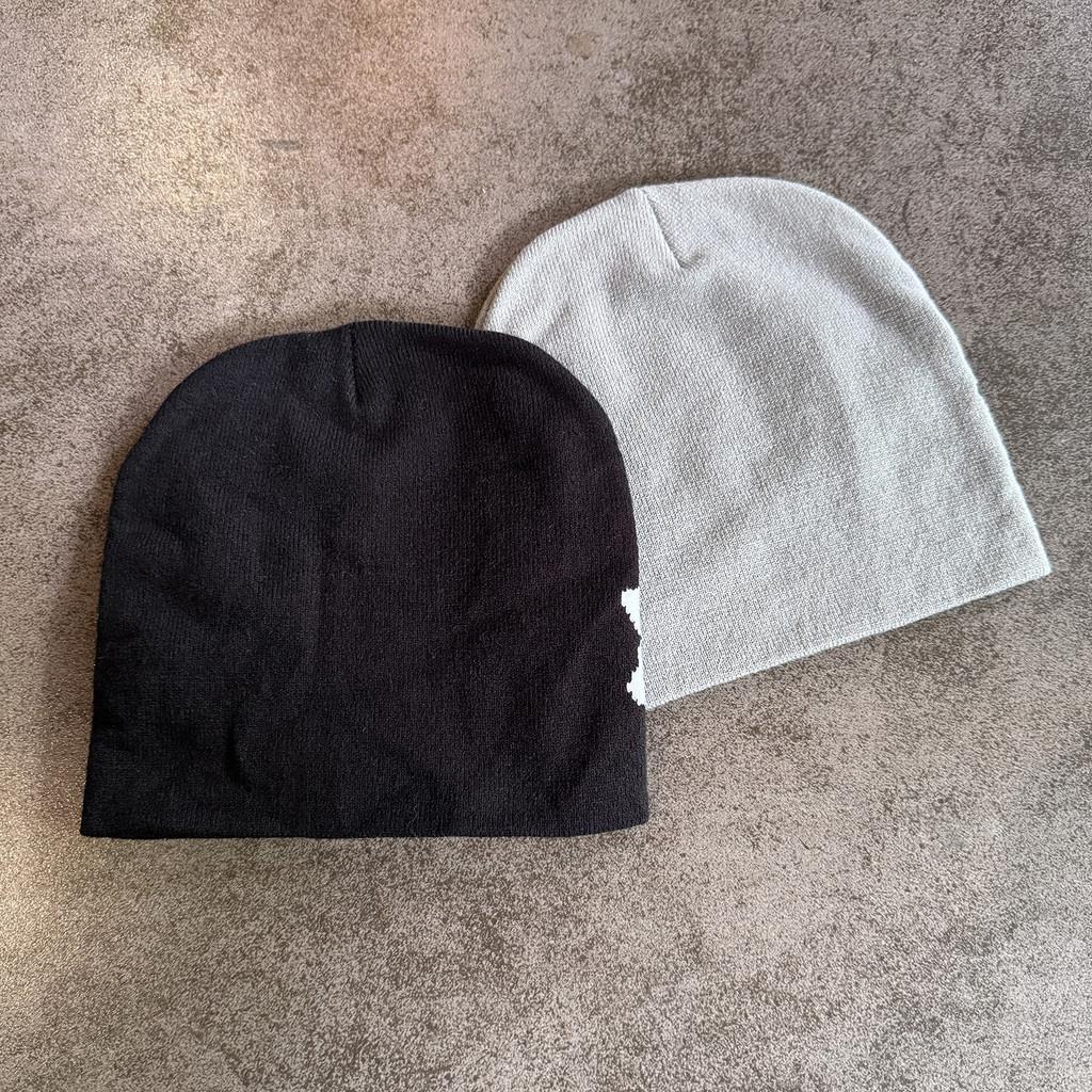 Trendy Solid Color Letter Pattern Teens Warm Casual Knitted Hat Seasons Cold