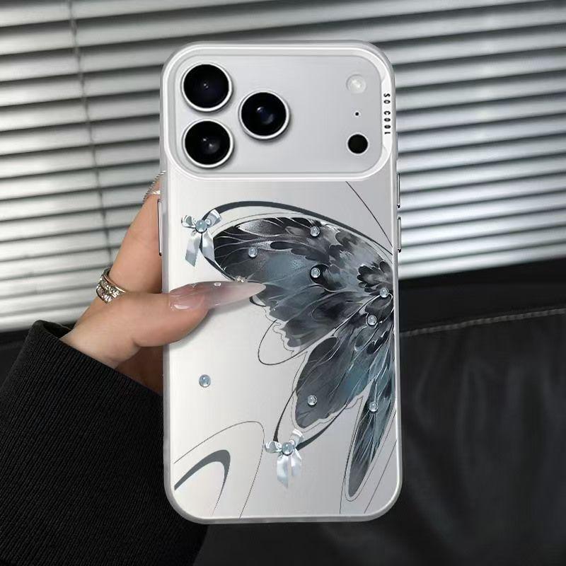

Qingmo Butterfly Shell Phone Case for Apple 17/16/15pro/14promax/13/12/11X iPhone 15