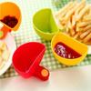 4pc/Set Dipping Clip Bowl Container Tomato Sauce Snack Clippable Plate Seasoning Dishes Dipping Sauce Bowl Holder Kitchen Gadget