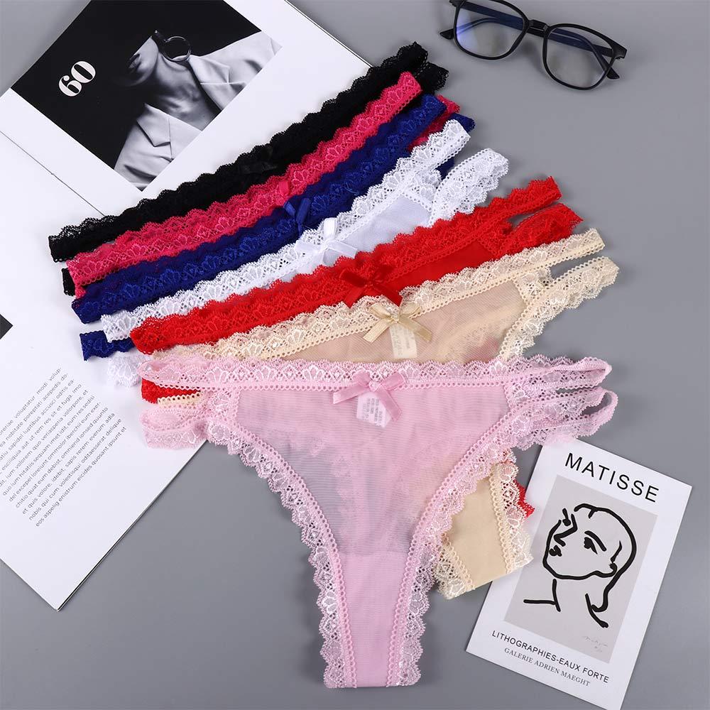 Lingerie Sexy Woman G-String Hollow Out Thongs Lady Briefs Underwear Lace Panties