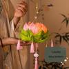 Chinese Vintage Handheld Flower Light Hanging Mid-Autumn Festival Lantern  Outdoor