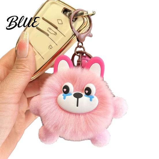 Plush Rabbit Keychain Ear Soft Ball Charm Key Chain Car