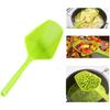 Large Strainer Spoon Long Handle Tool Colander Draining Scoop Pasta Strainer Cooking Kitchen for Spaghetti, Noodles, Veggies 13.5'' Utensils, Green