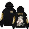 Anime Jojo's Bizarre Adventure Dio Kakyoin Noriaki Felpe con Cappuccio Abbigliamento Donna Felpe con Cappuccio Pile Manica Lunga Pullover