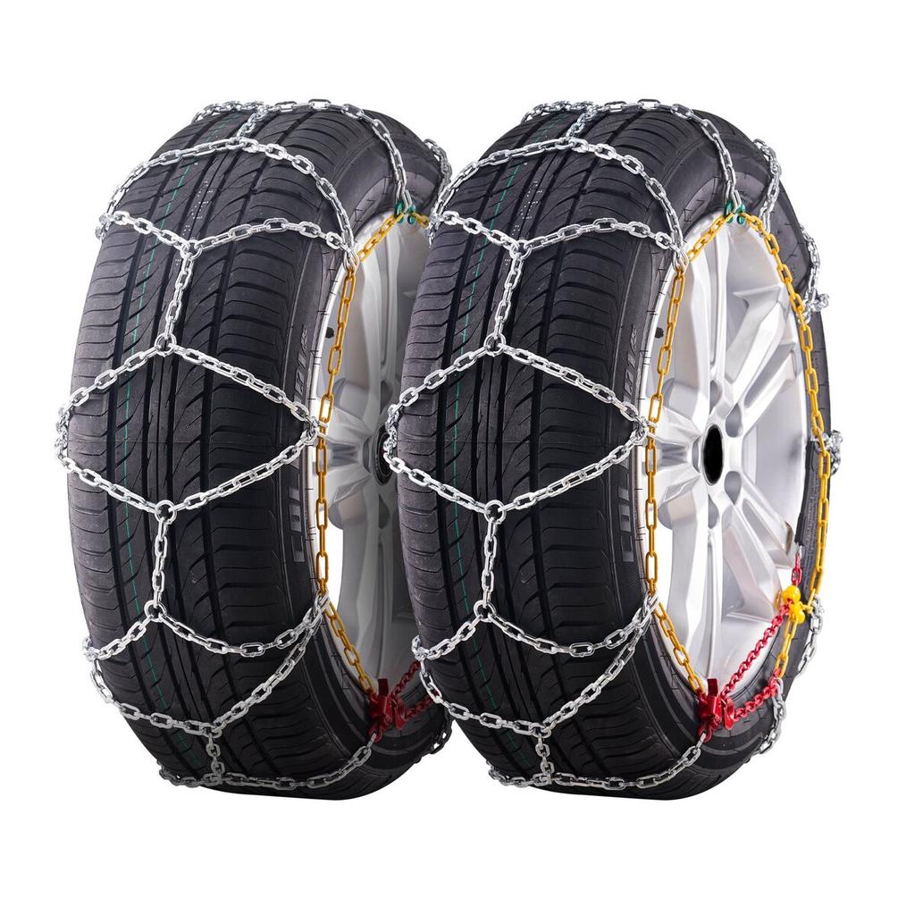 Snow Chains Manganese Alloy Steel 2PCS Traction Snow Tires Chains Silver