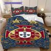Portuguese Heritage Emblem Three-piece Set (1 * Duvet Cover + 2 * Pillowcase, Without Core) Christmas Birthday Gift Duvet Cover and Pillowcase