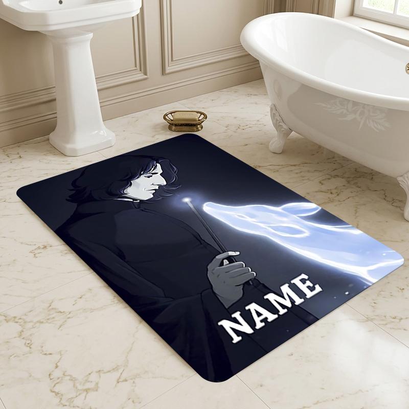 Custom Name Wolf Living Room Non-Slip Area Rug Soft Carpet for Bedroom Kids Playroom Sofa Office Home Decor Doormat