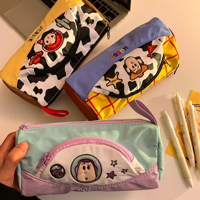  Toy Story Woody Buzz Lightyear Cartoon Pencil Bag Cute High-Looking Large Capacity Student Stationery Storage Bag