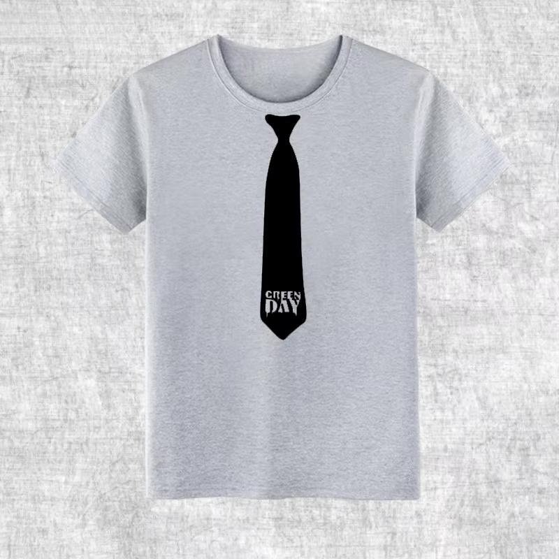 Tie Retro Punk Rock Style Black And White Silhouette Graphic Tee Cotton Unisexs Unisexs Tshirt Summer Streetwear