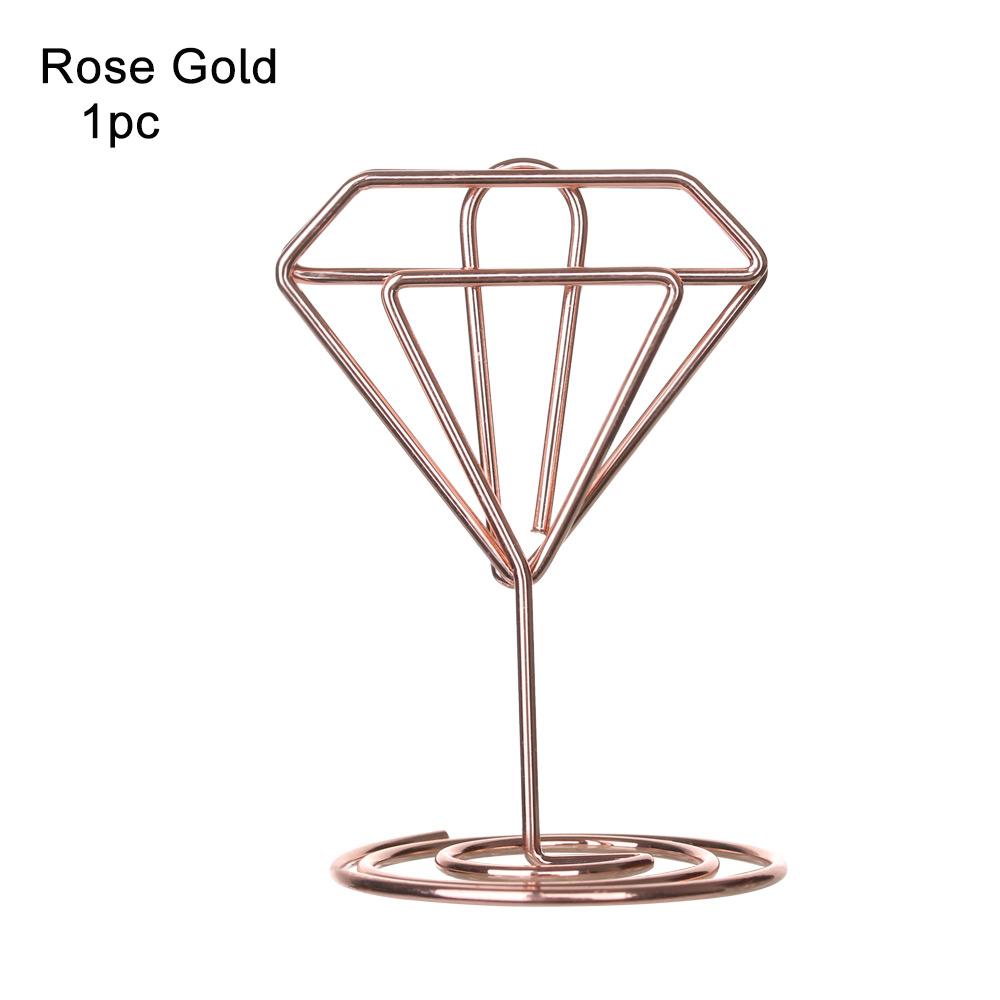 1PC Various Shapes Place Card Holder Table Metal Table Numbers Holder Paper Menu Clips Romantic Photo Holder Desktop Decoration