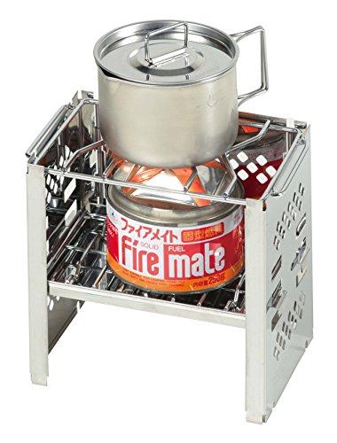 Captain Stag UG-43 Silber BBQ-Grill, Lagerfeuerstelle, 3-in-1, faltbarer Kamado Smart Grill, B6-Typ, mit Tasche, 3 einstellbare Stufen, für 1 Person