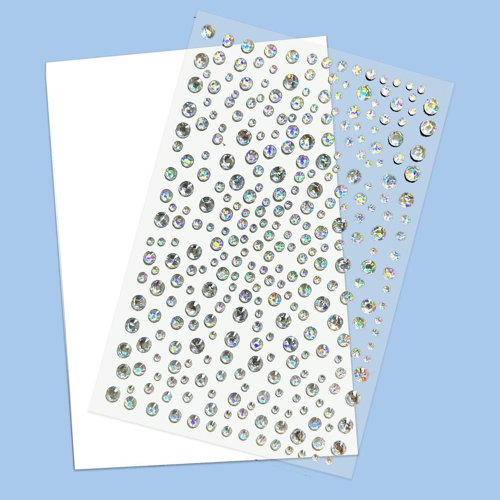 Sternenförmige Selbstklebende Acryl-Diamant-Aufkleber: Mehrere Größen für DIY-Gesichts-Make-up & Nägel