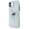 Karl Lagerfeld Klhmn61Hlschh Iphone 11   / Xr 6.1 Biały/White Hardcase Iml Metal Choupette Head Magsafe