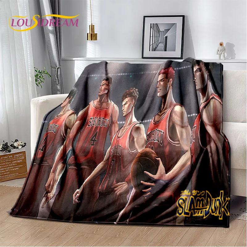 2026 New Cartoon Slam Dunk Anime Basketball Soft Blanket,Soft Throw Blanket for Home Bedroom Bed Sofa Picnic Travel Child Gift