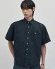 WORK ON BODY OFF Tenu Semi-Overfit Denim Short Sleeve Shirt [Blue]
