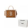 MLB Borsa Tote in Finta Pelliccia Sherpa, Borsa della Spesa, Borsa a Mano Regular Unisex Cammello Casual