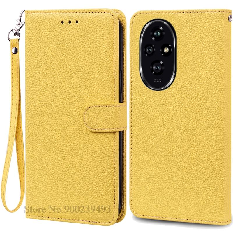 For Honor 200 Case Honor 200 Pro Case Silicone Pu Leather Wallet Case For Honor 200 5G Phone Case For Honor 200 Pro Cover Fundas