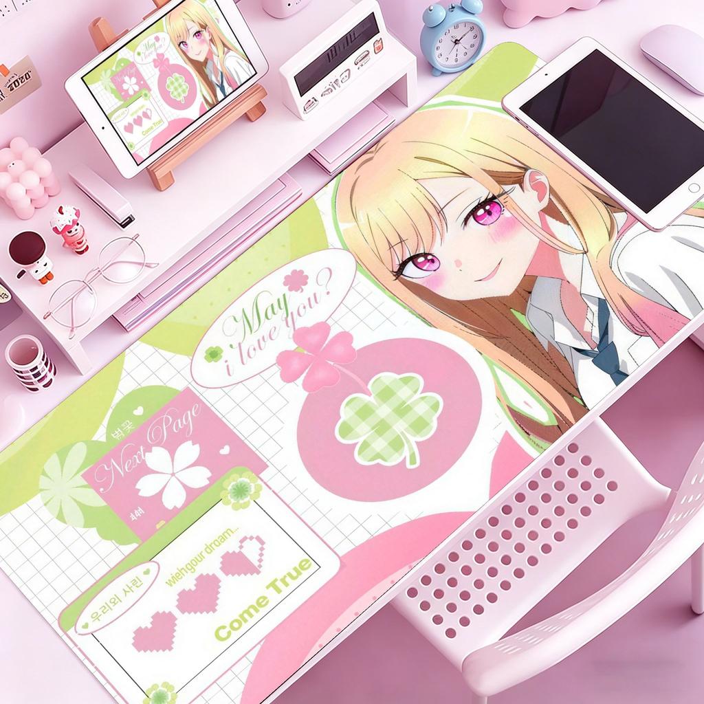 Carino Anime Kitagawa Marin MMy DressUp Darling Tappetino Mouse Grande Tappetino Mouse Gaming con Bordi Cuciti Tappetino Scrivania Spesso PC