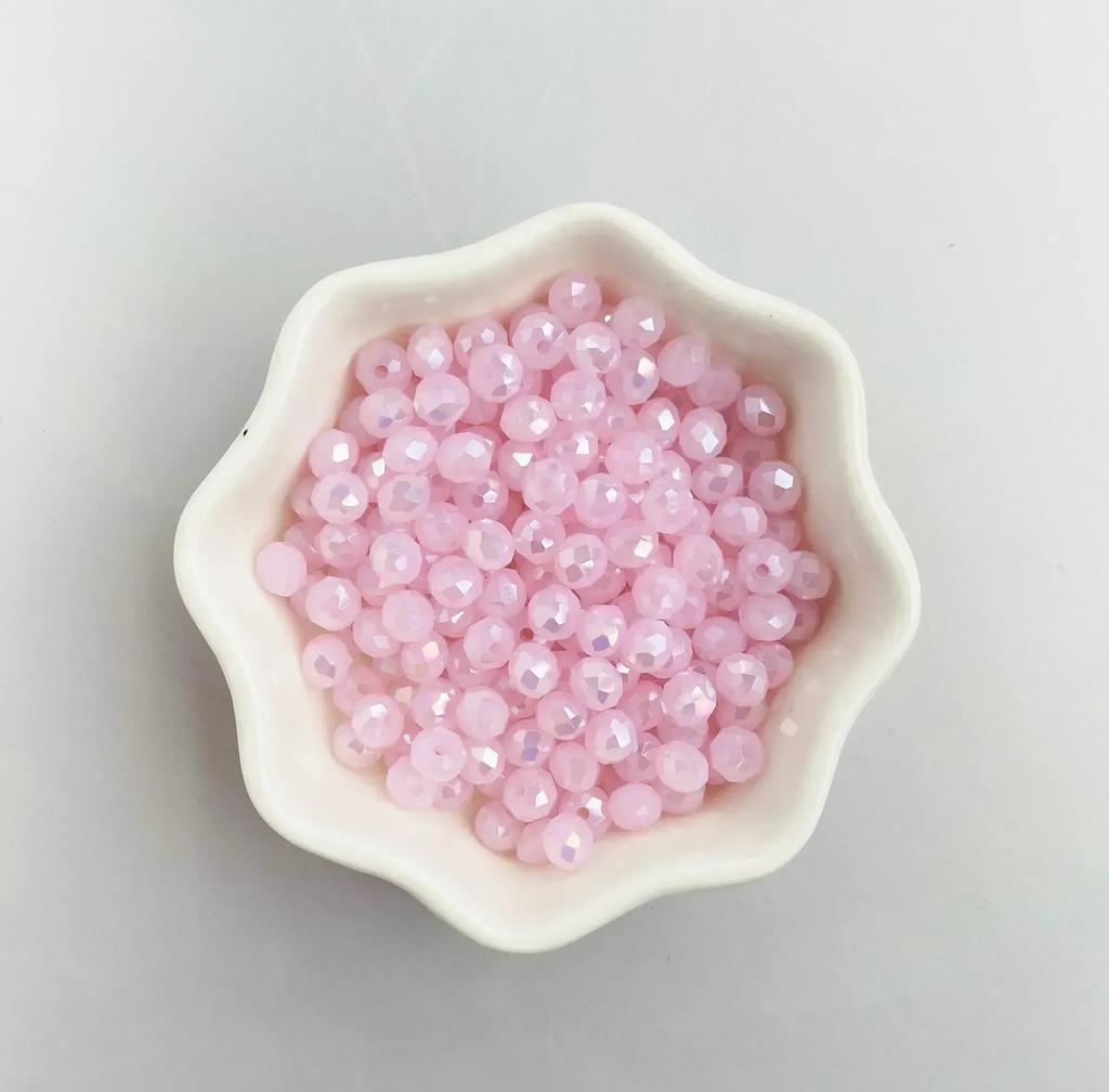 50pcs Translucent Czech Crystal Glass Bead Faceted Colorful Spacer Bead for Jewelry Making DIY Bracelet Necklace Accessories