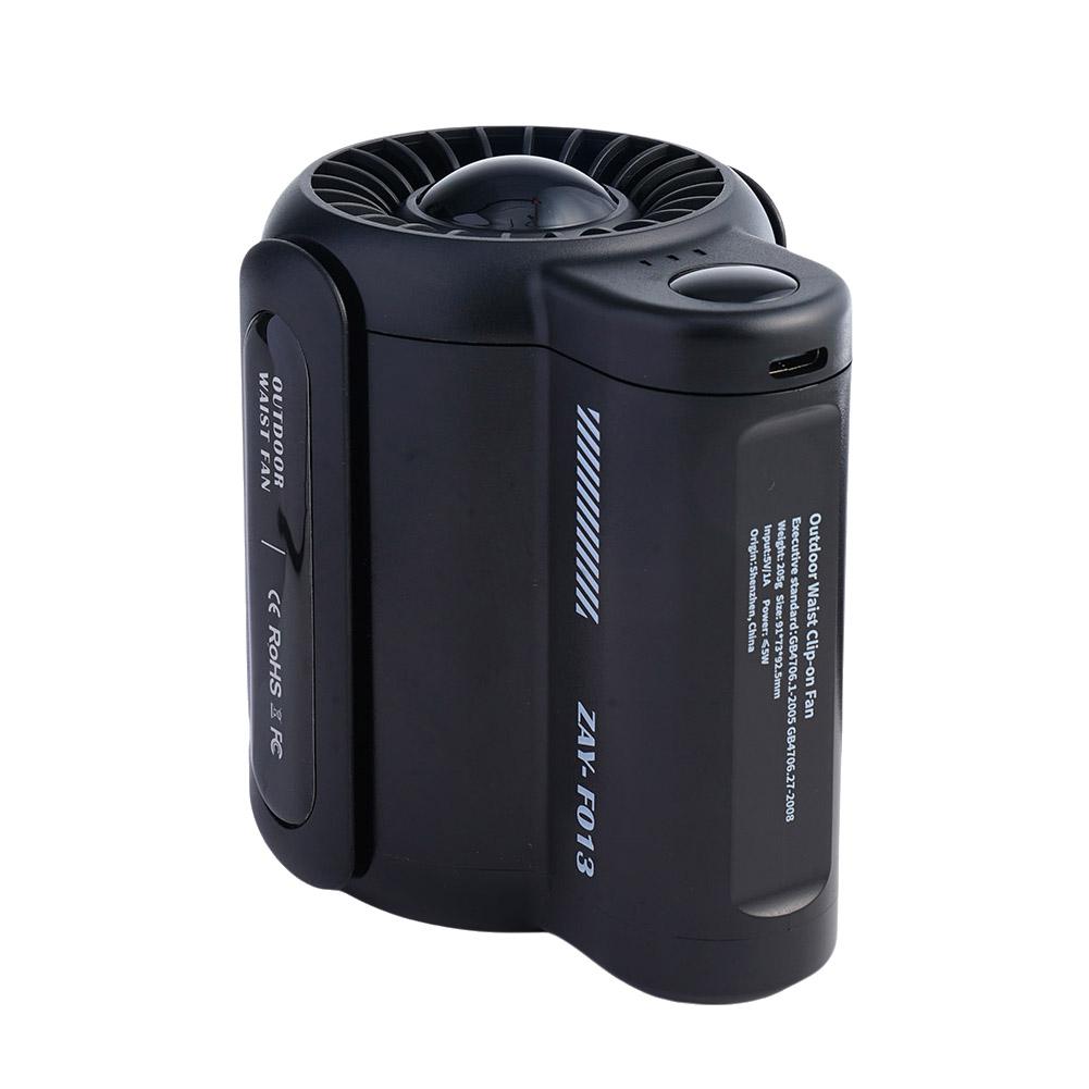 Portable Waist Hanging Fan 3 Speeds Strong Airflow Wearable Clip Fan Rechargeable Personal Cool Fan Under Shirt for Outdoor Work