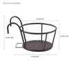 1PC Iron Art Hanging Baskets Flower Pot Balcony Hanging Plant Round Racks Railing Fence Outdoor Window Bonsai Stand Decoration