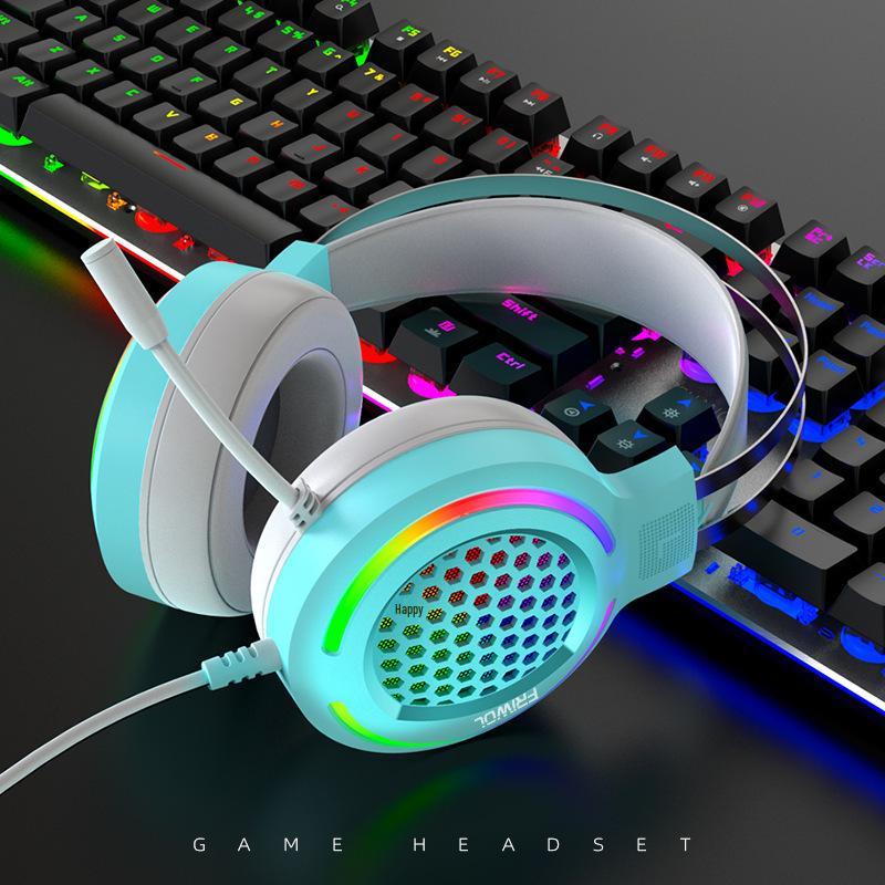 G12 RGB Wired Gaming Earphones - USB 7.1 Surround Sound, Heavy Bass, Over-Ear Design for Ultimate Gaming Experience
