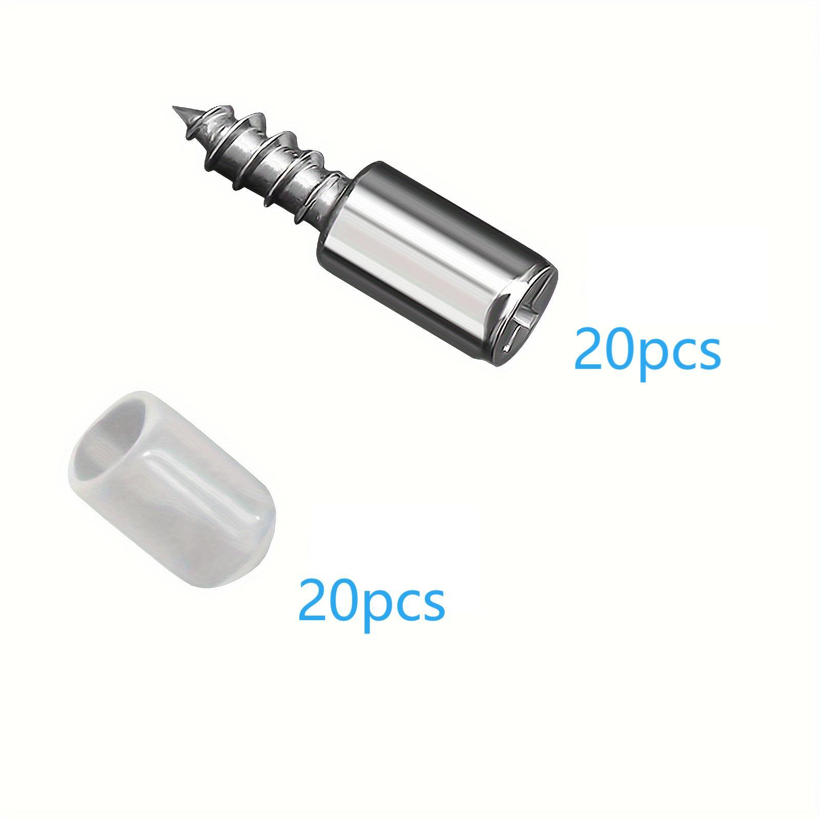 

20 шт. металлических опорных колышков для полок с противоскользящими втулками, саморезы для перегородок шкафа, кронштейны из ламинированной пластины 20pcs