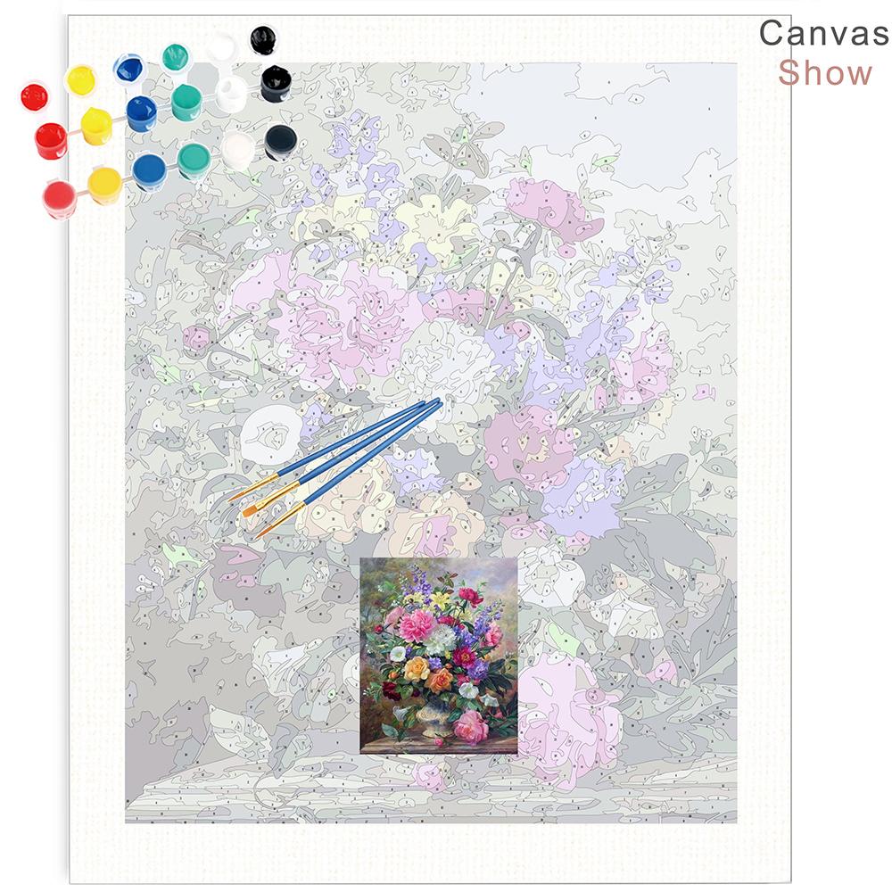 CHENISTORY Kit Pittura su Tela con Numeri Paesaggio Naturale Disegno su Tela Pittura ad Olio Colora per Numero Con Cornice Decorazione Nuovo