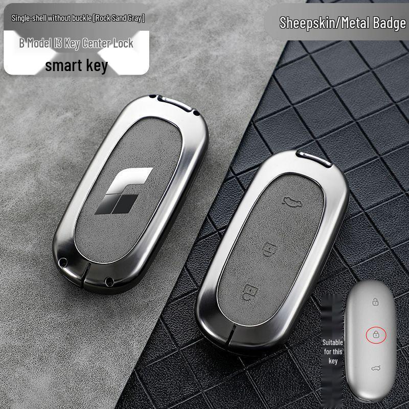 

Luxury Full Coverage Key Case for Ideal l7, l8, l9 Cars - Premium Protective Shell with Buckle for Men and Women