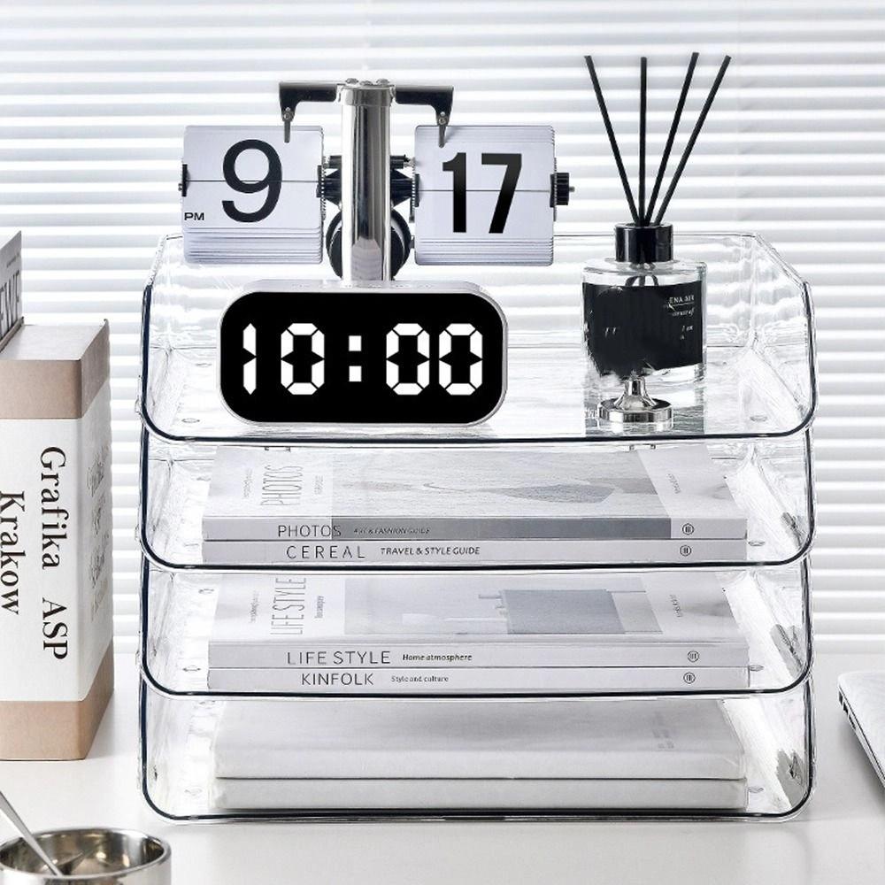Desktop Organizer A4 File Storage Tray Book Shelf File Organizer Stackable File Rack  Certificates