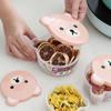4pcs Children Plastic Cartoon Cute Bento Box Japanese Outdoor Food Storage Container Kids Student Microwave Lunch Box Utensils