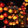 LED Maple Leaf & Pumpkin String Lights for Fall Festivals and Holiday Decor