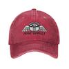 MewGenics Angel Cat Baseball Caps Retro Distressed Cotton  Sun Cap Unisex Activities Adjustable Fit Hats Cap