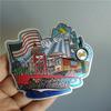 San Francisco Los Angeles Travel Souvenir Fridge Sticker Europe America Fridge Decor World Travel Souvenir Foil Paper Home Decor