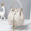 Women Genuine Leather Pure Color Crossbody Bag Luxury Imported Lightweight Shoulder Bag Leisure Lady Fashion Bucket Bag