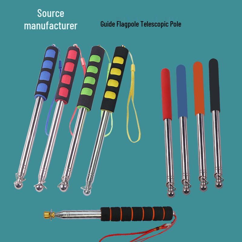 Stainless Steel Telescopic Flagpole & Teaching Stick Whip