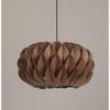 40CM Nordic Modern Style Pendant Light Ball Shade Wooden Pendant Lamp for Dining Living Room Indoor Home Decor E27 LED Lamp