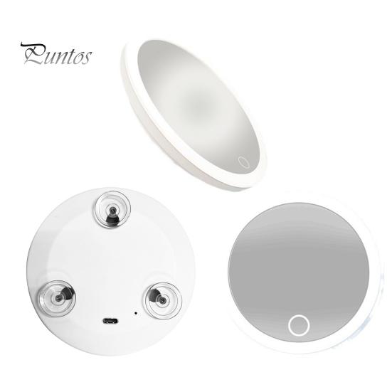 10CM 30X zvětšovací zrcátko s pinzetou Přenosné cestovní LED kosmetické zrcátko se 3 přísavkami Dobíjecí stmívatelné zvětšené toaletní zrcátko