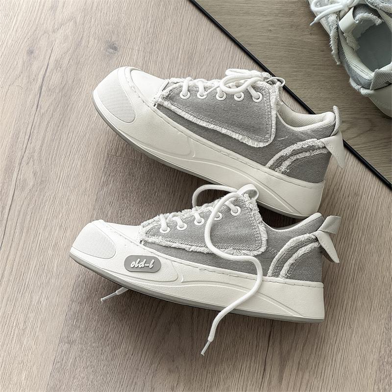 

New Mens Thick Soled Board Shoes Niche Design Black White Canvas Big Toe Couple Versatile Breathable Shoes 39 серый