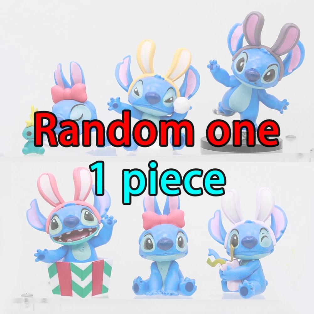 

Disney Лило Стич Сюрприз Слепая Коробка Игрушка Коллекционная Фигурка Карт Орнаменты Стич с Кроличьими Ушами Подарки на День Рождения для Мальчиков и Девочек