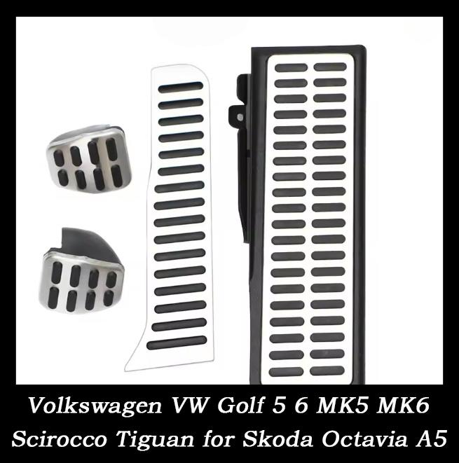 Auto LHD Pedale Fußstütze Pedalabdeckung Kit für Volkswagen VW Golf 5 6 MK5 MK6 Scirocco Tiguan für Skoda Octavia A5 Zubehör