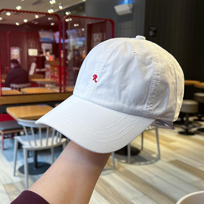 Simple Letter Baseball Cap for Women Korean Versatile Casual Duck Tongue Hat Summer Cotton Female Sun Visor Hats