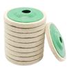 Polishing Pad, 4 Inches 10 Pieces Wool Polishing Pad Polishing Wheel  -lasting Durability for Metal, Marble Stone, Furniture Car Wax