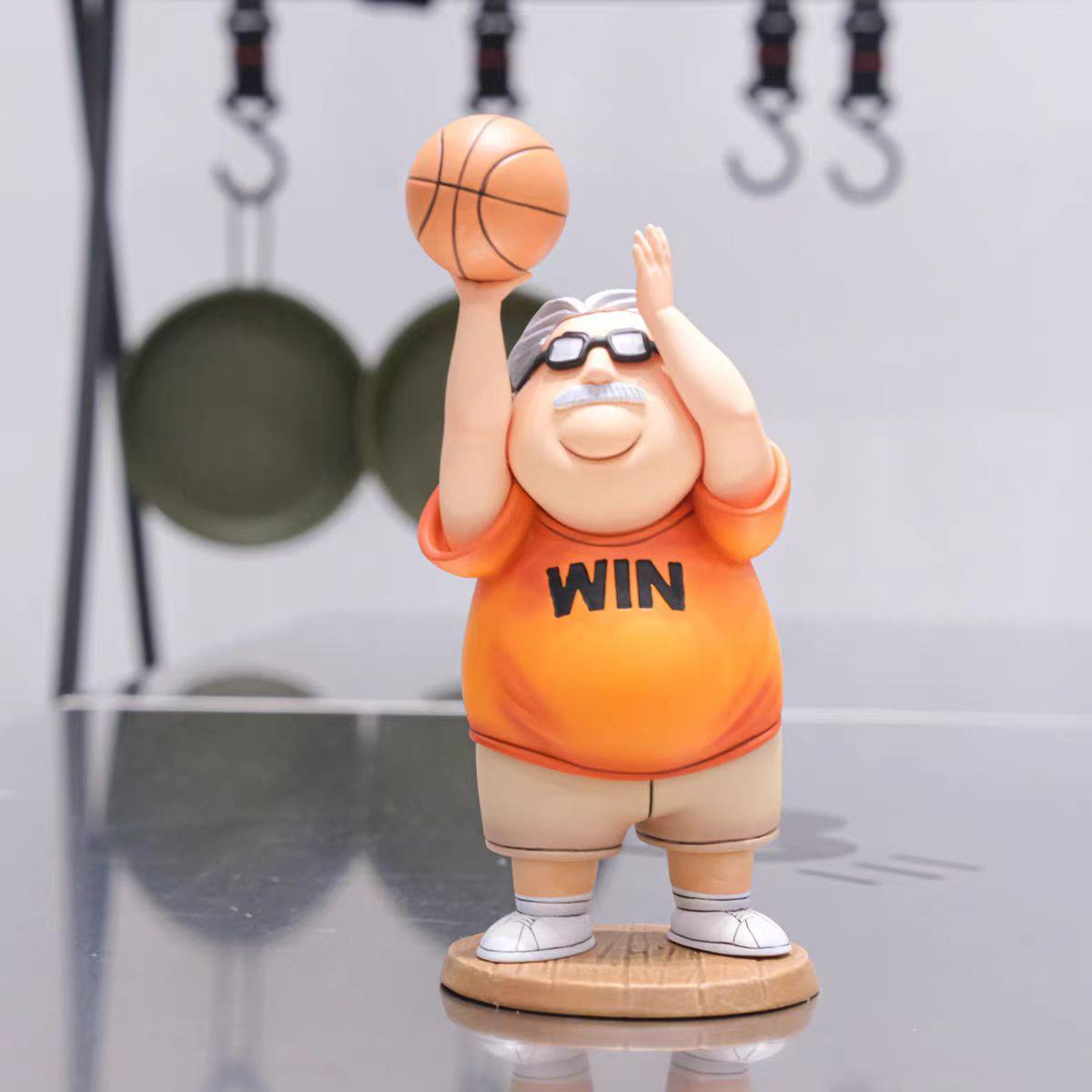 10cm Slam Dunk Shohoku Mitsuyoshi Anzai Coach Basketball Scene Anime Figure Statue Model Collection Desktop Ornament Toys No box